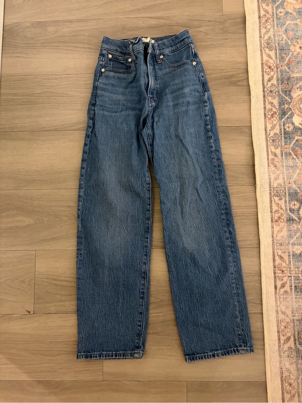 Madewell Dark Blue Straight-Leg Women's Jeans